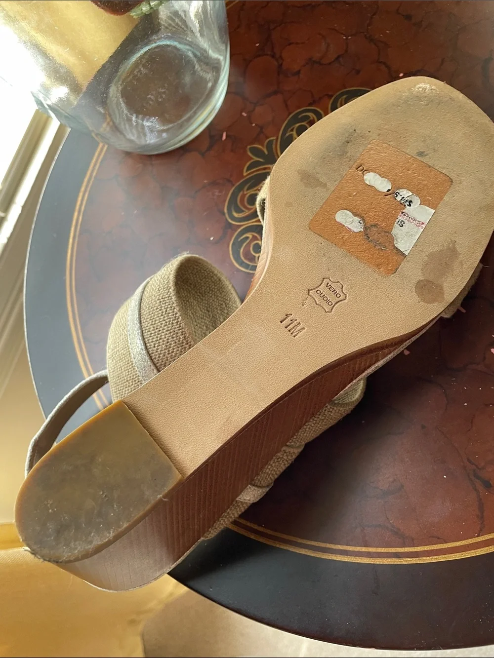 Donald J. Pliner Taupe Strappy Slingback Sandals
